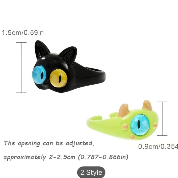 Two Monster Eye Rings - Picture 3 of 5